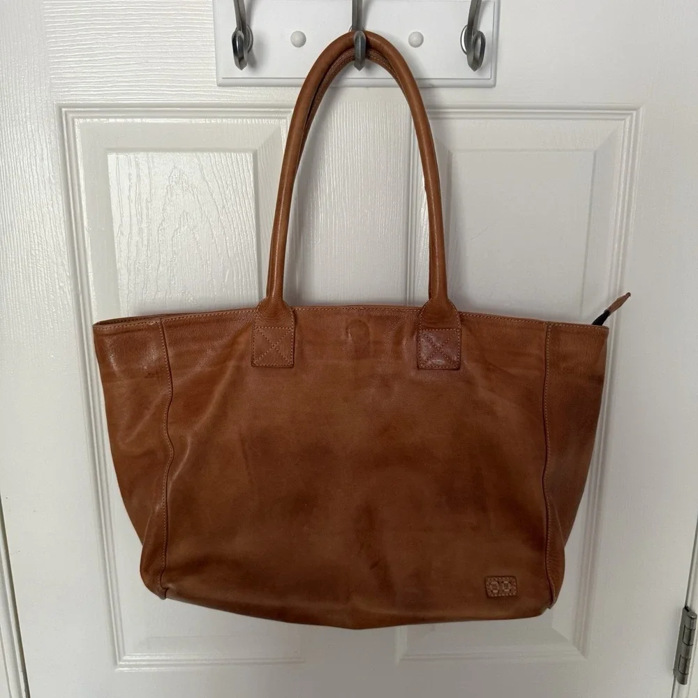 Bed Stu Leather Cersei Tote Shoulder Bag Purse Handbag Brown Distressed EUC
